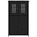 Credenza Rovere Nero 62 x 32 x 106,5 cm Legno multistrato - Foto miniatura 6