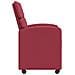 Sedie da Pranzo con Ruote 2 pcs Rosso vino 58 x 65 x 98 cm - Foto miniatura 5