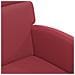 Sedie da Pranzo con Ruote 2 pcs Rosso vino 58 x 65 x 98 cm - Foto miniatura 7