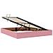 Letto con contenitore e LED con led Rosa 180 x 200 cm Velluto - Foto miniatura 7