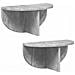 Scaffale da parete 2 pcs Grigio cemento 38 x 19 x 19 cm - Foto miniatura 1