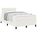 Letto a molle Crema e Bianco 120 x 190 cm Tessuto in Cords - Foto miniatura 3