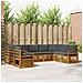 Set divani 9 pcs Naturale e Antracite Legno di Acacia Massello - Foto miniatura 2