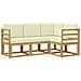Set di divani da esterno con cuscino 4 pcs Bianco e Crema - Foto miniatura 1
