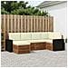 Set divano sezionale con cuscino 6 pcs Naturale e Crema - Foto miniatura 2