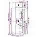 Armadio 2 pz Rosa 60 x 40 x 220 cm Acciaio Bloccabile - Foto miniatura 10