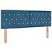 Letto ottomano con materasso Blu Scuro 140 x 190 cm Velluto - Foto miniatura 4