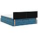 Letto ottomano con materasso Blu Scuro 140 x 190 cm Velluto - Foto miniatura 9