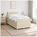 Letto box spring con materasso Crema 120 x 190 cm Tessuto - Foto miniatura 2