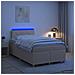 Letto box spring con materasso Crema 120 x 190 cm Tessuto - Foto miniatura 4