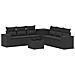 Set di divani 8 pz Nero Rattan sintetico e Acciaio - Foto miniatura 1
