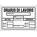 Cartello in plastica - orario di lavoro - 07703300PLB0300X0200 - Foto miniatura 2