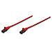 ICOC U6-6U-003-RE - Cavo di rete Patch in Rame Cat. 6 Rosso UTP 0,3 mt - Foto miniatura 1