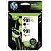 Cartuccia Ink Originale 901 Nera Più Ciano Magenta Gialla Officejet 4500 J4524 Capacità 1060 Pagine Confezione 2 pezzi - Foto miniatura 4