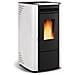 Stufa a Pellet Ketty Rivestimento in Acciaio Verniciato Potenza Termica 6.3 kW 180 m3 Riscaldabili - Foto miniatura 5