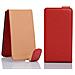 Custodia Compatibile Con Nokia Lumia 720 In Rosso Cremisi - Coperchio Protettivo In Design Flip Realizzato In Similpelle Testurizzata - Foto miniatura 3