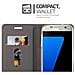 Custodia Compatibile Con Samsung Galaxy S7 In Antracite Oro - Coperchio Protettiva Con Chiusura Magnetica, Funzione Stand E Tasca Per Le Carte - Foto miniatura 9