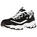Skechers D'lites, Scarpe Da Ginnastica Basse Uomo, Nero Nero Trubuck Bianco Mesh Silver Trim Bkw, 41 Eu - Foto miniatura 1