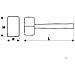 Martello In Gomma 900gr Diametro 72mm, Manico In Legno - Foto miniatura 2
