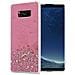 Custodia Compatibile Con Samsung Galaxy S8 In Rosa Con Glitter - Coperchio Protettivo In Silicone Tpu Flessibile Con Glitter Scintillanti - Foto miniatura 1