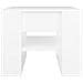 Tavolino Da Salotto Bianco 55,5x55x45 Cm In Legno Multistrato - Foto miniatura 2