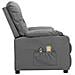 Poltrona Massaggiante Elettrica Grigio Similpelle - Foto miniatura 4