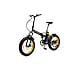 Bicicletta Elettrica Pieghevole Mini Max FatBike Velocità Max 25 km /h Autonomia 70 km Display LCD Luce LED Bluetooth Potenza 250 W Colore Nero / Giallo - Foto miniatura 3