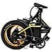 Bicicletta Elettrica Pieghevole Mini Max FatBike Velocità Max 25 km /h Autonomia 70 km Display LCD Luce LED Bluetooth Potenza 250 W Colore Nero / Giallo - Foto miniatura 6
