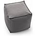 Pouf Annalaura, Pouf Multifunzione, 100% Made In Italy, Poltroncina Relax In Tessuto Imbottito, Cm 45x45h45, Grigio - Foto miniatura 4
