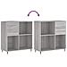 Mobile Porta Dischi Grigio Sonoma 84,5x38x89 Legno Multistrato - Foto miniatura 2