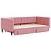 Divano Letto Estraibile Con Cassetti Rosa 100x200 Cm Velluto - Foto miniatura 2