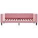 Divano Letto Estraibile Con Cassetti Rosa 100x200 Cm Velluto - Foto miniatura 6