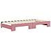 Divano Letto Estraibile Con Cassetti Rosa 100x200 Cm Velluto - Foto miniatura 7