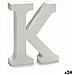 Lettera K Legno Bianco (2 X 16 X 14,5 Cm) (24 Unità) - Foto miniatura 1