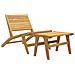 Sedia Da Giardino Con Poggiapiedi In Legno Massello Di Teak - Foto miniatura 2