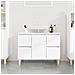 Mobile Lavabo Bianco 80x33x60 Cm In Legno Multistrato - Foto miniatura 1