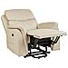 Poltrona Reclinabile Elettricamente Pelle Sintetica Bianco Crema Glorie - Foto miniatura 3