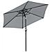 Ombrellone da Giardino Inclinabile 2.3x2m con Apertura a Manovella e 6 Stecche, Grigio - Foto miniatura 1