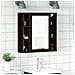 Mobile Bagno Specchio Rovere Nero 60x16x60 Legno Multistrato - Foto miniatura 1
