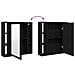 Mobile Bagno Specchio Rovere Nero 60x16x60 Legno Multistrato - Foto miniatura 3