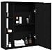 Mobile Bagno Specchio Rovere Nero 60x16x60 Legno Multistrato - Foto miniatura 6