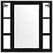 Mobile Bagno Specchio Rovere Nero 60x16x60 Legno Multistrato - Foto miniatura 8