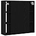 Mobile Bagno Specchio Rovere Nero 60x16x60 Legno Multistrato - Foto miniatura 9