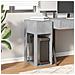 Supporto Per Computer A Torre Con Cassetto Grigio 30x44x74 Cm - Foto miniatura 3
