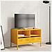 Mobile Tv Giallo Senape 68x39x43,5cm Acciaio Laminato A Freddo - Foto miniatura 3