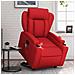 Poltrona Alzapersona Reclinabile Massaggio Rosso In Similpelle - Foto miniatura 1