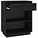 Mobile Consolle Nero 60x34x75 Cm In Legno Massello Di Pino - Foto miniatura 5