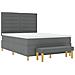 Letto Box Springs con Materasso e Panca Grigio Scuro 160x200 cm Tessuto - Foto miniatura 8