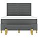 Letto Box Springs con Materasso e Panca Grigio Scuro 160x200 cm Tessuto - Foto miniatura 9