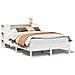 Letto Libreria senza Materasso Bianco 150x200 cm Legno di Pino - Foto miniatura 1